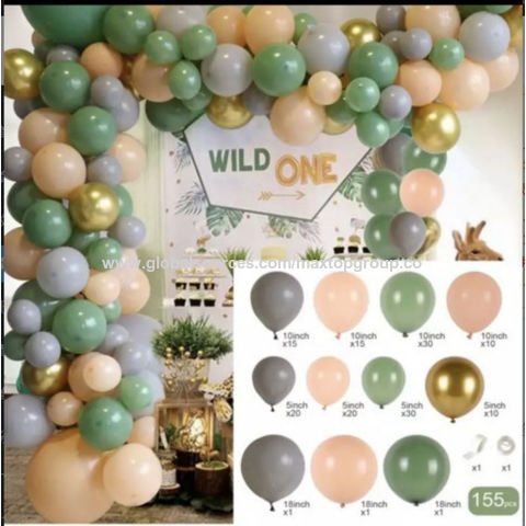 Décorations de fête d'anniversaire Or vert avec ballons vert avocat