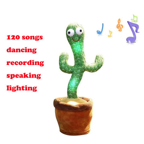 MIAODAM Cactus Qui Danse et Répète, Cactus Qui Parle Jouet Cactus avec  Fonctions D'Enregistrement, Répétition, Lumières, Apprendre à Parler et à  Danser du Jouets Éducatifs pour Enfants : : Jouets