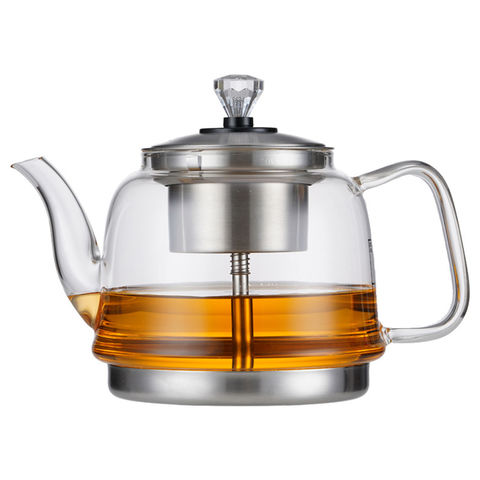 Buy Wholesale China Big Size Transparent Clear Coffee Tea Pots Glass  Cooking Pots Pyrex Glass & Coffee Tea Pots Pyrex Glass at USD 6.74