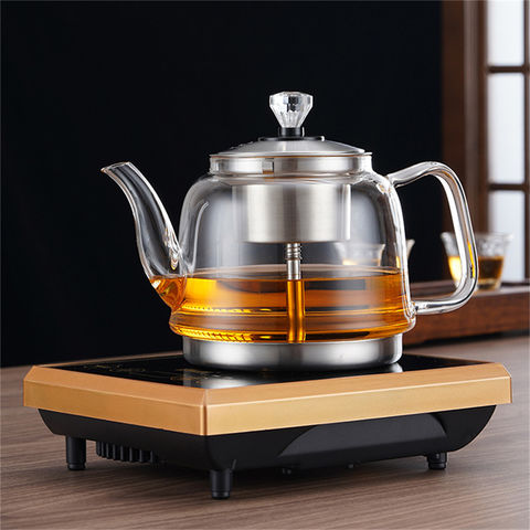 Induction Cooker Use Electric Tea Kettle Pyrex Glass Kettle Glassware Clear Water  Kettle - China Glass Teapot and Teapot price