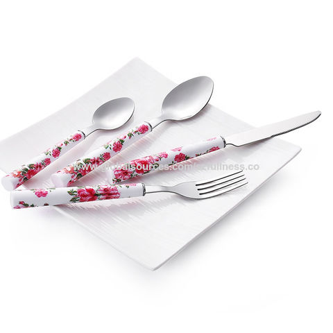 Buy Wholesale China Gold And White Flatware Set Silverware