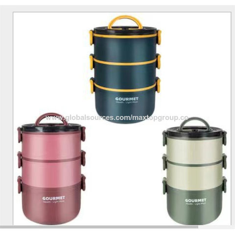 304 Stainless Steel Food Storage Container Vacuum Food Box Portable  Leak-proof Food Storage Containers Camping Food Container