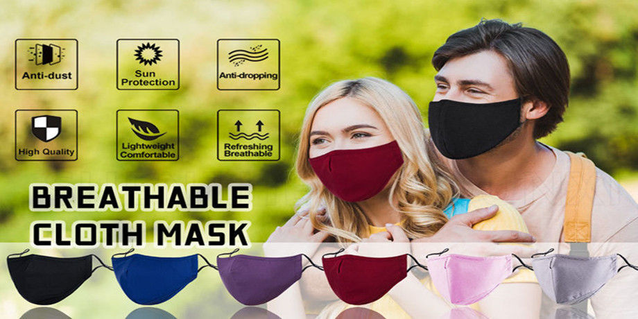 China Reusable Cloth Face Masks 100% Cotton Washable Adjustable ...