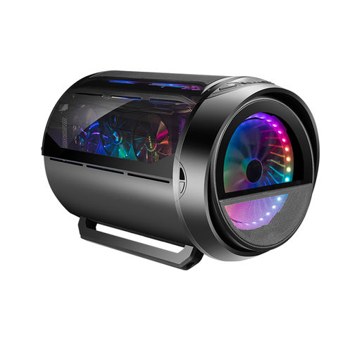 Boîtier d'Ordinateur Gaming ATX avec Conception de Tunnel d'Alimentation et Couvercle Latéral d'Alimentation Amovible