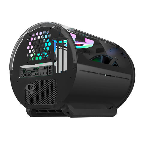 Boîtier d'Ordinateur Gaming ATX avec Conception de Tunnel d'Alimentation et Couvercle Latéral d'Alimentation Amovible