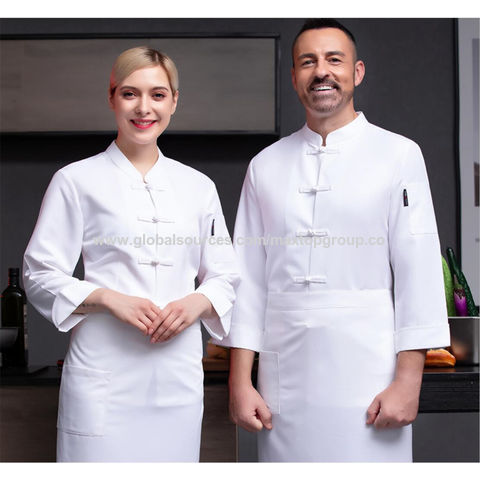 chef shirt Chef Jacket Long Adjustable Sleeve Men Women Unisex