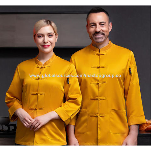 chef shirt Chef Jacket Long Adjustable Sleeve Men Women Unisex