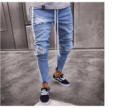 Zipper Calf Pants European 