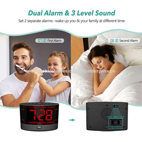 Compre Reloj Elegante De La Alarma Ruidosa Adicional Con La