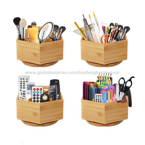 3-Pack Unfinished Wood Pencil Holder Cups for Office Supplies, Wooden Pen  Organizer for Desk Organization, Classroom, Home, Accessories Storage, Arts