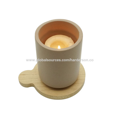 Candle Vessels Lids Wholesale  Concrete Candle Jar Manufacturer