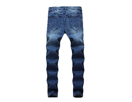 Trendy Men's Ripped Jeans Personality Slim High Quality Denim