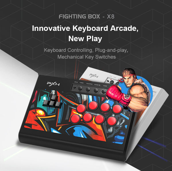 PXN 0082 Arcade Fight Stick Joystick for PC, PS3, PS4, Xbox one, Xbox  Series X|S, Nintendo Switch