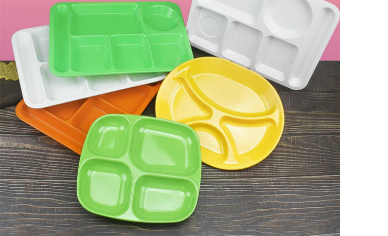 Buy Wholesale China Eco Food Containers 5 Compartment Plastic Foam Disposable  Plates Lunch Tray & Lunch Box at USD 0.0013