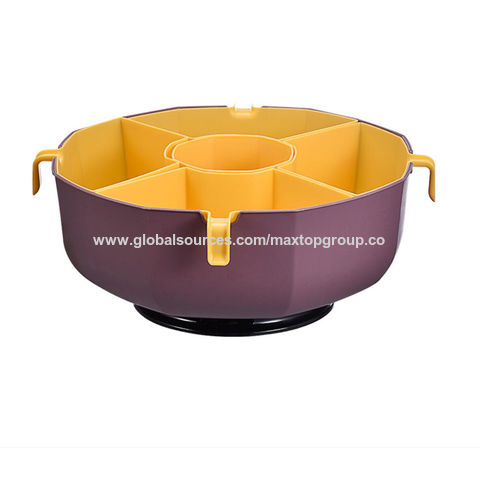 Buy Wholesale China Rotating Plastic Household Split Hot Pot Vegetable  Platter Double-layer Fruit Platter Vegetable Bask & Eco-friendly Plastic  Fruit Trays at USD 7.25