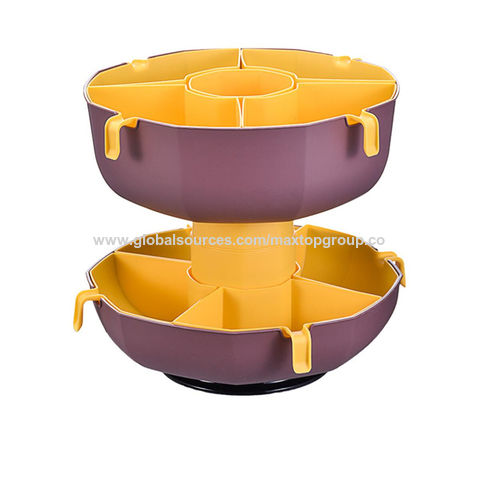 Buy Wholesale China Rotating Plastic Household Split Hot Pot Vegetable  Platter Double-layer Fruit Platter Vegetable Bask & Eco-friendly Plastic  Fruit Trays at USD 7.25