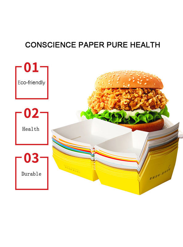 Recyclable Cardboard Bag Burger Fries Packaging with Logo Takeaway Fas –  Fastfoodpak