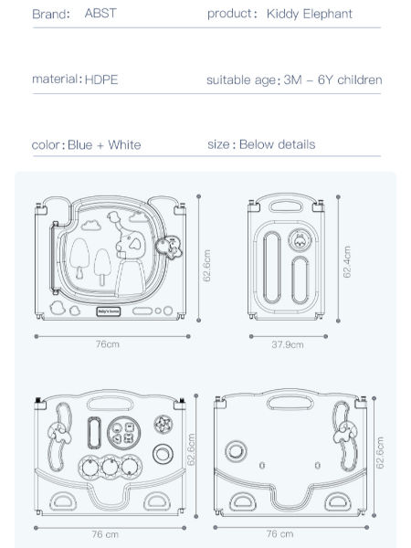 Compre Valla Plegable Eco Hdpe Para Bebés, Valla De Elefante Para Niños,  Crea Un Espacio De Juego Perfecto Para Bebés En Cualquier Momento y Parque  Infantil Para Niños de China por 66