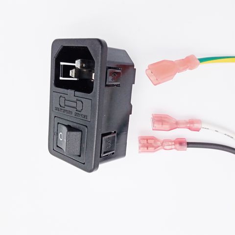 China EN60320 C14 AC outlet rocker on off switch socket connector with ...