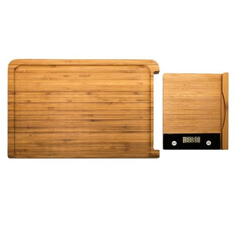 Bamboo Natural Wood Intelligent Chopping Block Cutting Board with  Electronic Scales for Kitchen Utensils