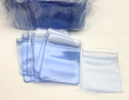 Custom Small Ziplock Jewelry Packaging Bag PVC Clear Mini Zipper