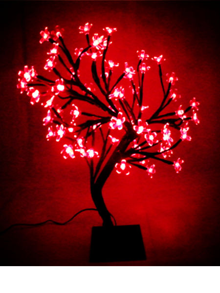 Decorative Cherry Blossom LED Christmas Bonsai Tree Light Home Decoration Office Bonsai Light Supplier