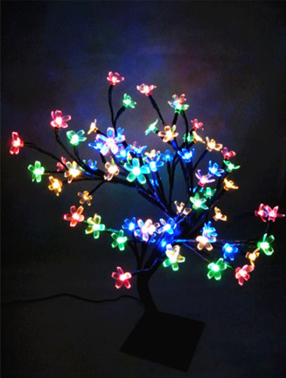 Decorative Cherry Blossom LED Christmas Bonsai Tree Light Home Decoration Desktop Bonsai Light Supplier