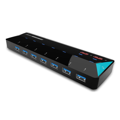 China Superspeed 7 Port USB 3.0 Hub With 5V4A DC Power Adapter, 2 Smart ...