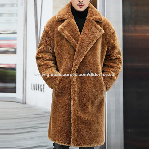 Mens long sherpa coat best sale