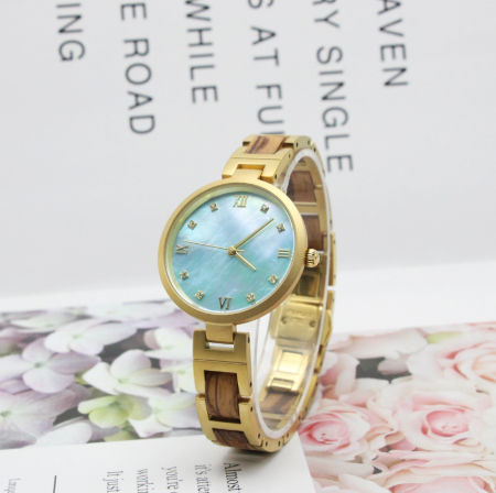 Buy Wholesale China Shenzhen Wholesale Diamond Luxury Stainless Steel Wood  Quartz Women Watch & Quartz Watch at USD 22.2