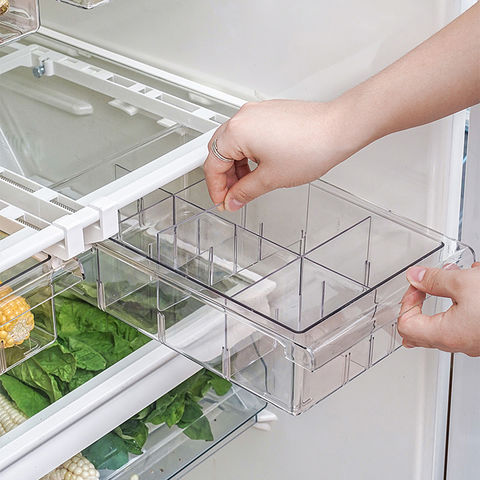 Buy Wholesale China Refrigerator Organizer Bins Plastic Clear Plastic Bins  Bpa Free Fridge Storage Container For Kitchen & Refrigerator Organizer at  USD 5.36