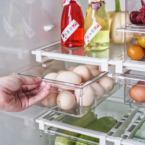 Refrigerator Organizer Bins, Clear Plastic Bins For Fridge