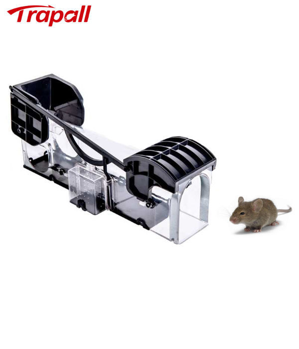 Safe Firm Humane Reusable Plastic Rodents Trap Household Mouse Catcher  Smart Self-locking Mousetrap for Indoor Outdoor Garden
