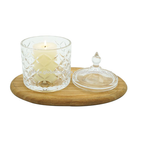 Buy Wholesale China 14oz 400ml Molded Pattern Glass Candle Holders