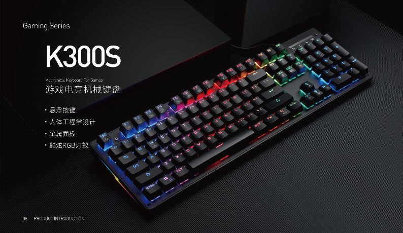 RGB Wired Mechanical Keyboard Rainbow Colorful RGB Backlit Ergonomics ...