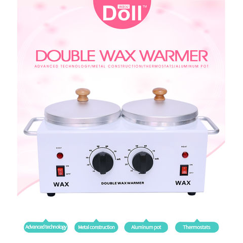 Calentador de Cera Doble Profesional para Depilación, 500cc*2, Uso en Spa y Salones de Belleza - Fundidor de Cera Dual