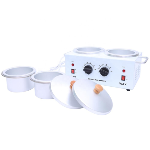Calentador de Cera Doble Profesional para Depilación, 500cc*2, Uso en Spa y Salones de Belleza - Fundidor de Cera Dual