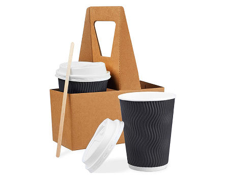 Take Away Hot Drink Craft Papercup Disposable Kraft Tea Coffee Carrier  Paper Cup Holder With Handle - Explore China Wholesale Paper Cup and Coffee  Cup, Tea Cup, Drinking Cup