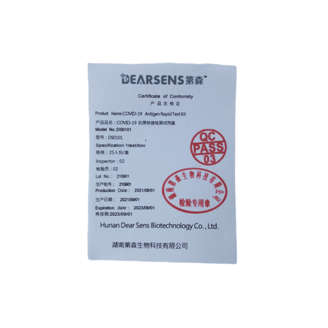 China Dearsens new type Antigen Rapid lollipop self Test Kit on Global ...