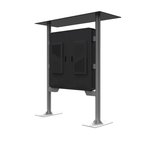 China Double sided outdoor digital kiosk 43 inch with LED rolling text ...