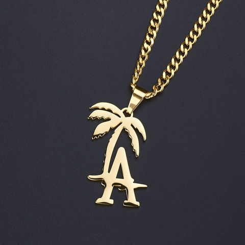 Palm Tree Necklace | Gold & CZ