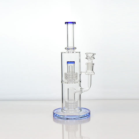 16.5 Glass Bong Hookahs Honeycomb Percolator Water Pipe Bowl for Smoking