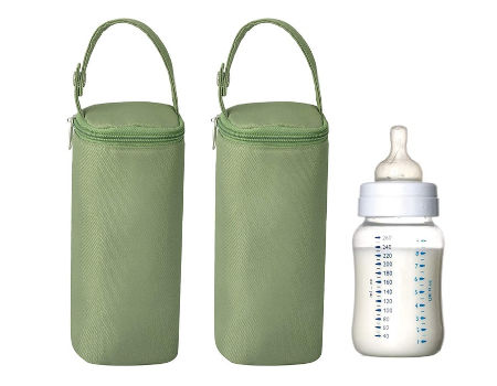Portable Baby Milk Bottle Warmer Bag Zipper  Insulation Cover Mummy Carrying Bag 