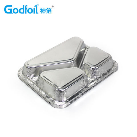 Disposable Aluminium Silver Foil Containers with Lid - 750ml (Pack of 75)  US