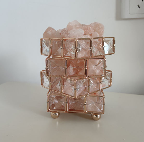 Simple bedroom scented 4-layer crystal table lamp Himalayan rose salt lamp supplier