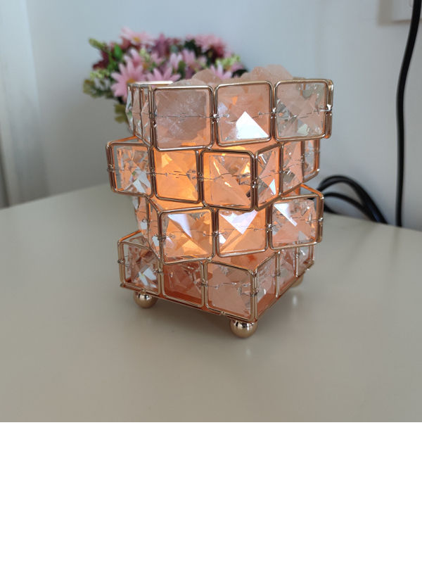 Simple bedroom scented 4-layer crystal table lamp Himalayan rose salt lamp supplier