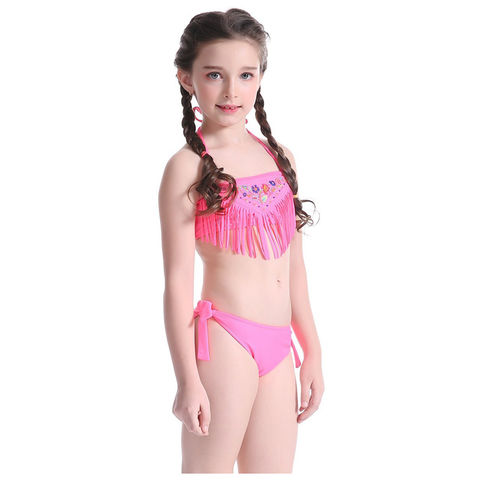 Buy Wholesale China Girl's Spaghetti Strap Printed Bikini Bathing