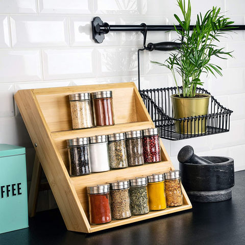 Buy Wholesale China 3/4 Tier Bamboo Corner Shelf Stand Rack Kitchen Bathroom  Storage Organiser Spice Kitchen Rack & Corner Shelf at USD 7.9