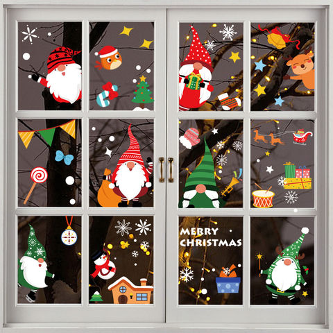 Buy Wholesale China Christmas Decorations Santa Claus Elk Static Stickers  Christmas Department Store Window Decorations & Christmas Stickers at USD  0.23