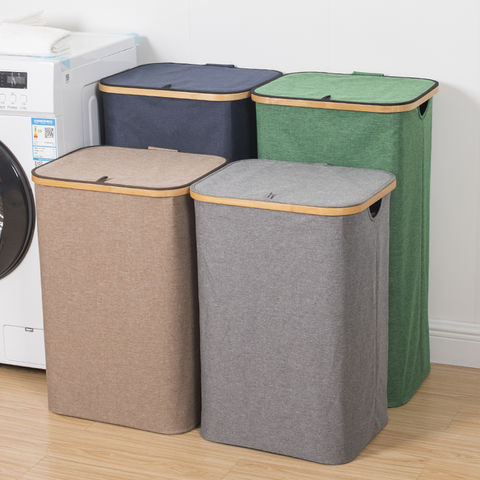 Buy Wholesale China X-large Foldable Laundry Basket With Bamboo Handles Collapsible  Laundry Hamper For Storage & Laundry Basket With Bamboo Handles at USD 6